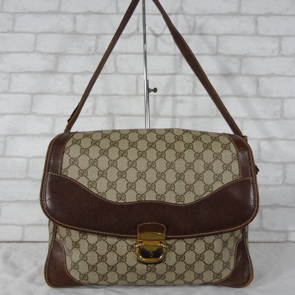 Gucci Handbags - Vintage Gucci Brown Monogram GG Briefcase